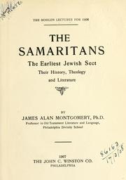 Cover of: The Samaritans, the earliest Jewish sect by James A. Montgomery, James A. Montgomery