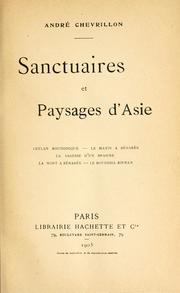 Cover of: Sanctuaires et paysages d'Asie