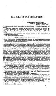Cover of: Lamborn Sugar Resolution: Hearings Before ... 67-2, April 17 and 18, 1922