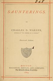 Cover of: Saunterings. | Charles Dudley Warner