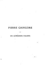 Cover of: Pierre Gringore et les comédiens italiens