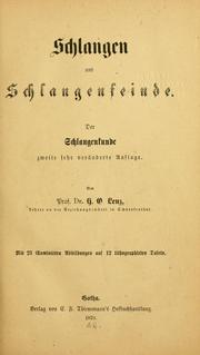 Cover of: Schlangen und Schlangenfeinde