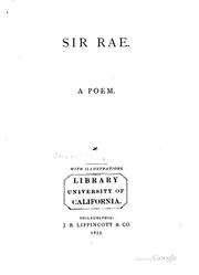 Cover of: Sir Rae: A poem ...