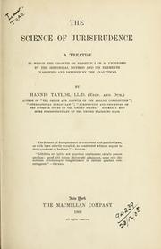 Cover of: The science of jurisprudence by Hannis Taylor