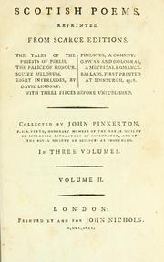 Cover of: Scotish poems, reprinted from scarce editions. by Pinkerton, John