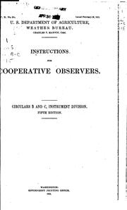 Cover of: Instructions for Cooperative Observers