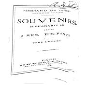 Cover of: Souvenirs de quarante ans dédiés à mes enfants