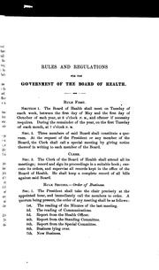 Rules, regulations and by-laws of the Board of Health of the city of New ... by No name