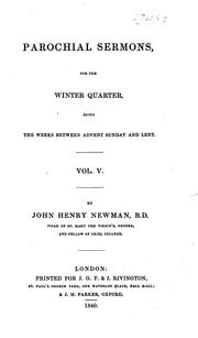 Cover of: Parochial Sermons by John Henry Newman
