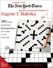 Cover of: New York Times Sunday Crossword Tribute to Eugene T. Maleska