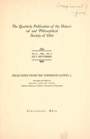 Cover of: Selections from the Torrence papers by Isaac Joslin Cox