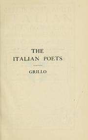 Cover of: Selections from the Italian poets