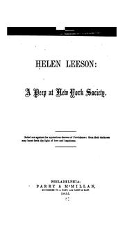 Cover of: Helen Leeson: A Peep at New York Society