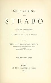 Cover of: Selections from Strabo: with an introduction on Strabo's life and works