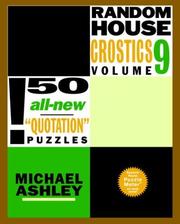Cover of: Random House Crostics, Volume 9 (Other)