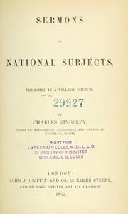 Cover of: Sermons on national subjects by Charles Kingsley