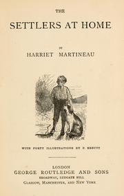 Cover of: The settlers at home by Harriet Martineau