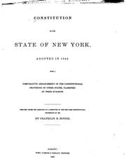 Constitution of the state of New York adopted in 1846 by New York (State )., Hough, Franklin Benjamin