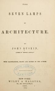 Cover of: The seven lamps of architecture by John Ruskin