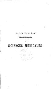 Cover of: Comptes rendus et mémoires: Congrès périodique international des sciences ...