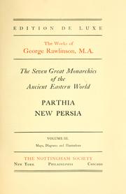 Cover of: The seven great monarchies of the ancient eastern world. by George Rawlinson