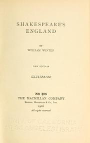 Shakespeare's England by William Winter