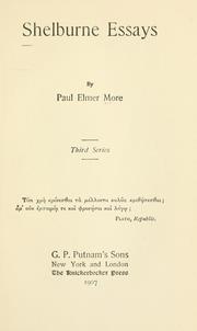 Cover of: Shelburne essays by Paul Elmer More