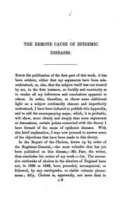 Cover of: On the remote cause of epidemic diseases; or, The influence of volcanic action in the production ... by John Parkin