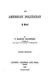 Cover of: An American Politician by Francis Marion Crawford