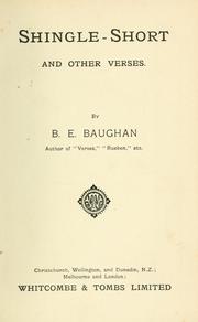 Cover of: Shingle-short by B. E. Baughan