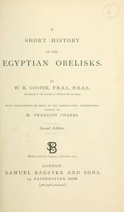 Cover of: A short history of the Egyptian obelisks.