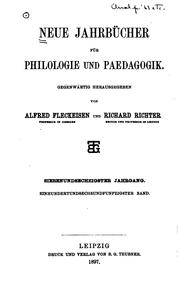 Cover of: Neue Jahrbücher für Philologie und Paedogogik by 