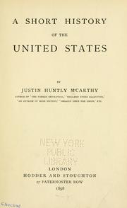 Cover of: A short history of the United States