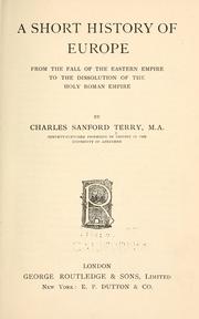 Cover of: short history of Europe | Terry Charles Sanford