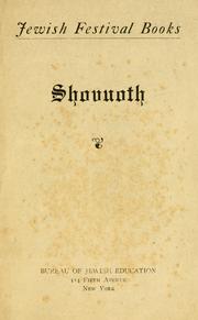 Cover of: Shovuth. | Bureau of Jewish Education (New York, N.Y.)