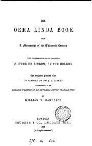 Cover of: The Oera Linda book from a manuscript of the thirteenth century. The original Frisian text as ...