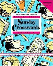 Cover of: Stanley Newman's Sunday Crosswords, Volume 1 (Stan Newman)