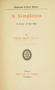 Cover of: A simpleton by Charles Reade