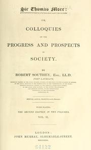 Cover of: Sir Thomas More by Robert Southey