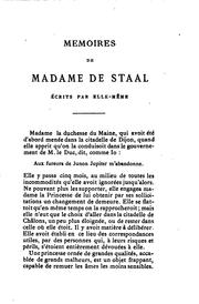 Cover of: Mémoires de Madame de Staal (Mademoiselle Delaunay): sur la fin du règne de ...