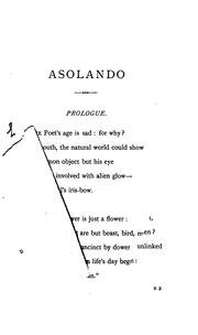 Asolando: Fancies and Facts by Robert Browning