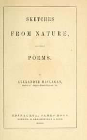 Cover of: Sketches from nature: and other poems