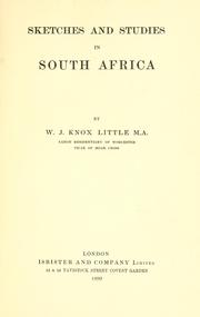 Cover of: Sketches and studies in South Africa. by W. J. Knox Little