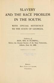 Cover of: Slavery and the race problem in the South.