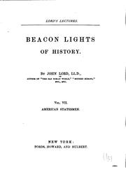 Cover of: Beacon Lights of History by John Lord, Alexander Stevenson Twombly