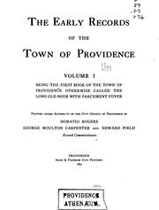 Cover of: The Early Records of the Town of Providence by Providence (R.I.). Record Commissioners.