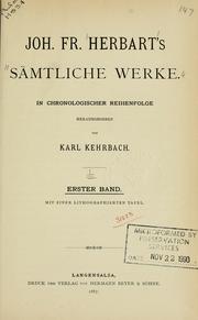 Sämtliche Werke by Johann Friedrich Herbart