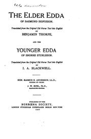 Cover of: The Elder Eddas [!] of Saemund Sigfusson