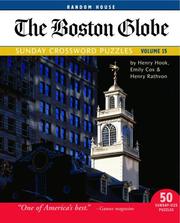 Cover of: Boston Globe Sunday Crossword Puzzles, Volume 15 (Boston Globe)