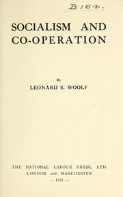 Cover of: Socialism and co-operation by Leonard Woolf